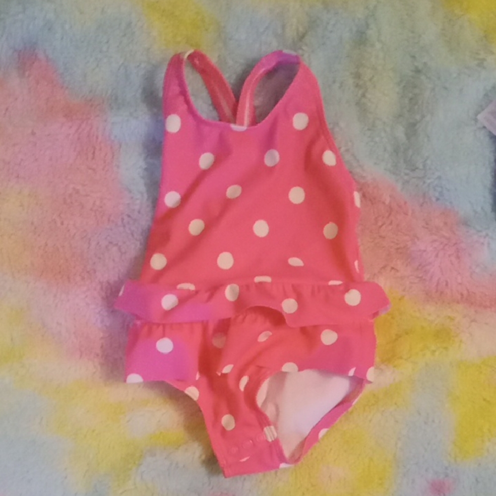 Carter's Pink Polka Dot Kids Swim One Piece